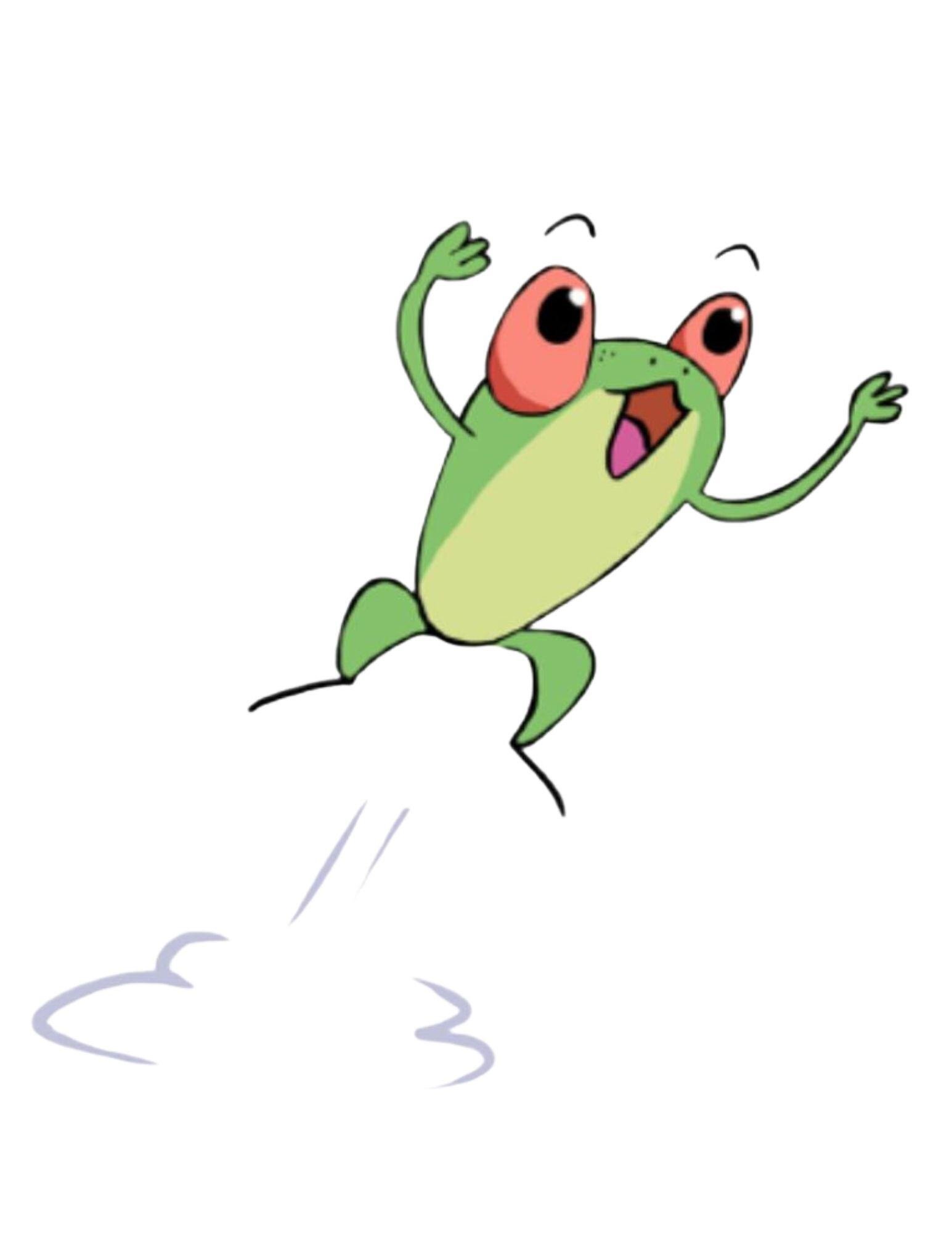 Francis the Frog jumping